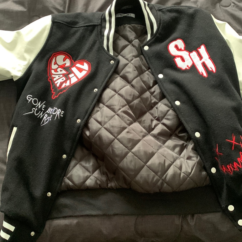 Sugar hill varsity jacket. Worn once. Non smoking house so no smells. Mens L